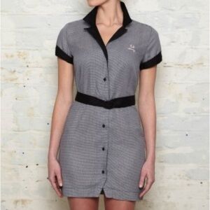 Fred Perry x Amy Winehouse gingham diner waitress dress US 6